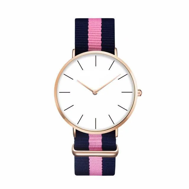 Casual Sport Clock Classical Nylon Wristwatch