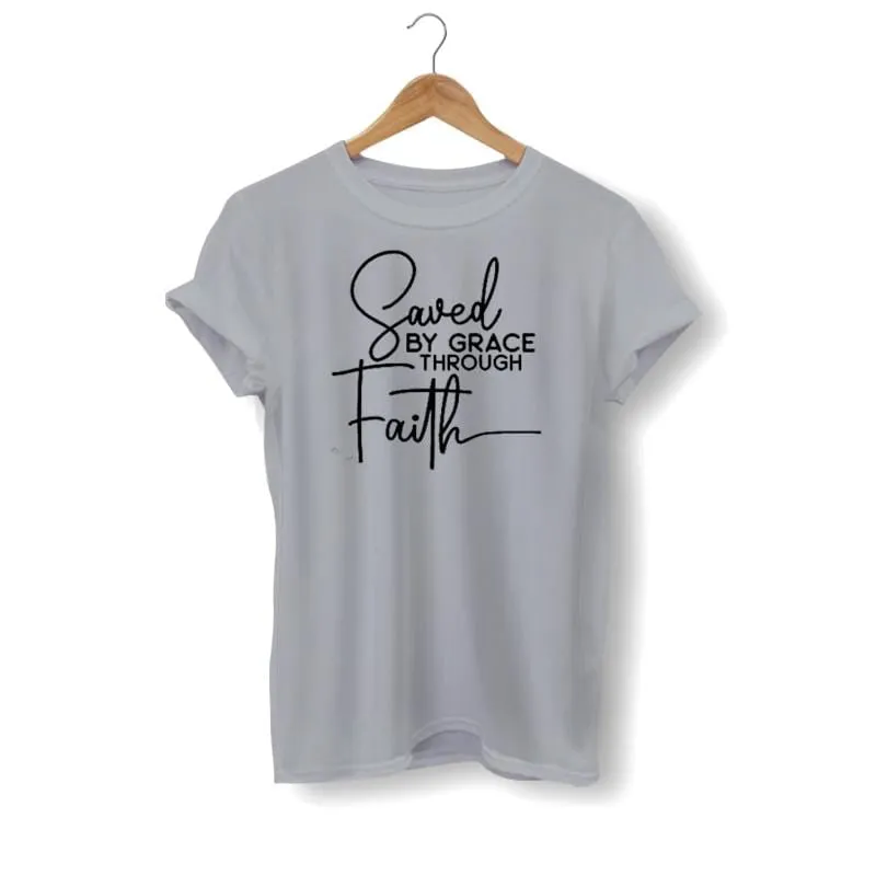 Christian T-Shirt <br> Saved By Grace Through Faith