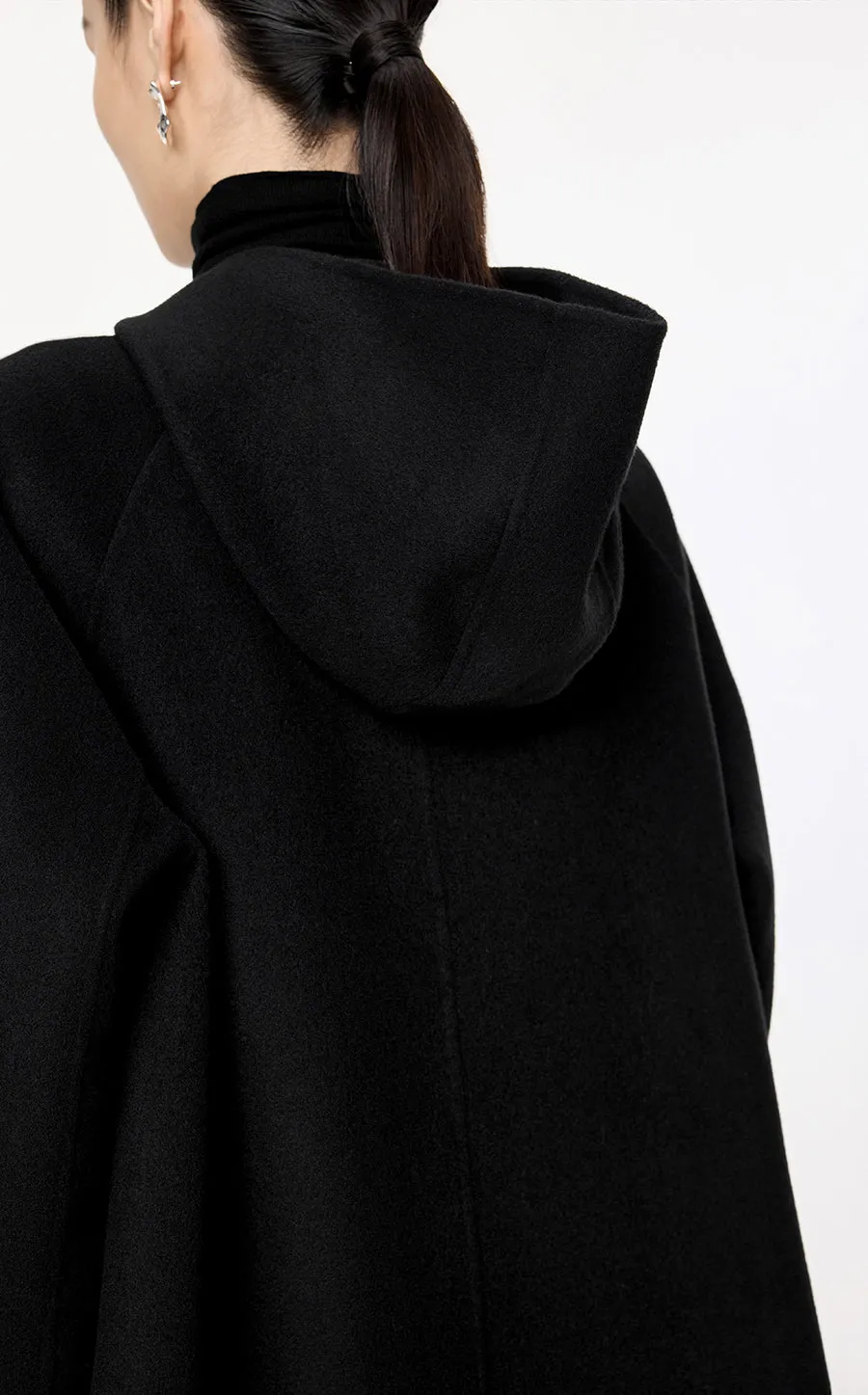 Coat / JNBY A-Shape Relaxed Wool-Cashmere Mid-Length Coat