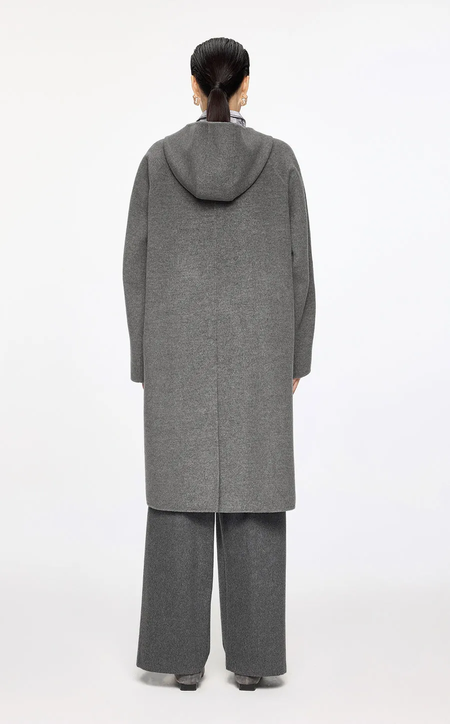 Coat / JNBY A-Shape Relaxed Wool-Cashmere Mid-Length Coat