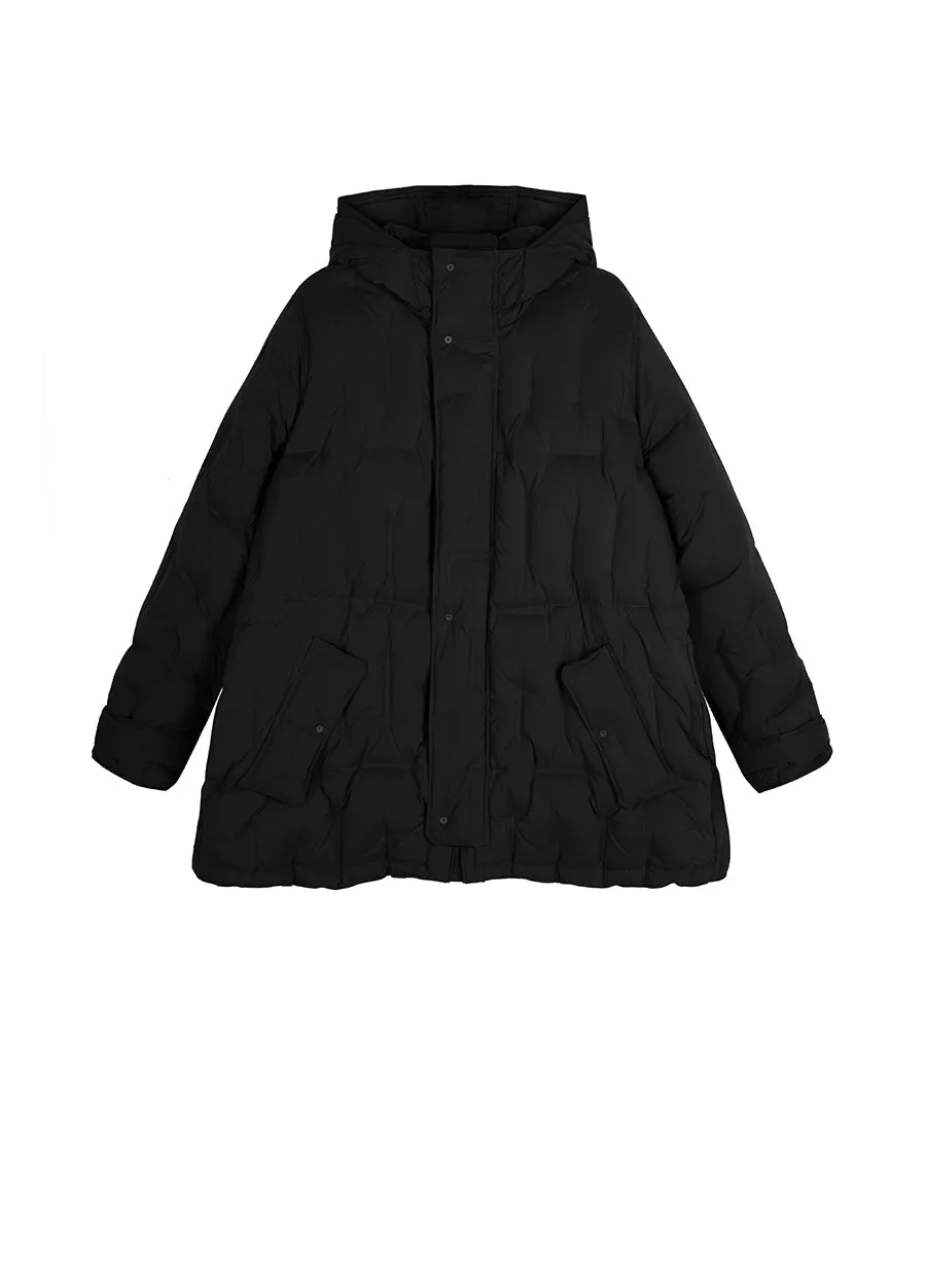 Coat / JNBY Asymmetric Hooded Down Coat