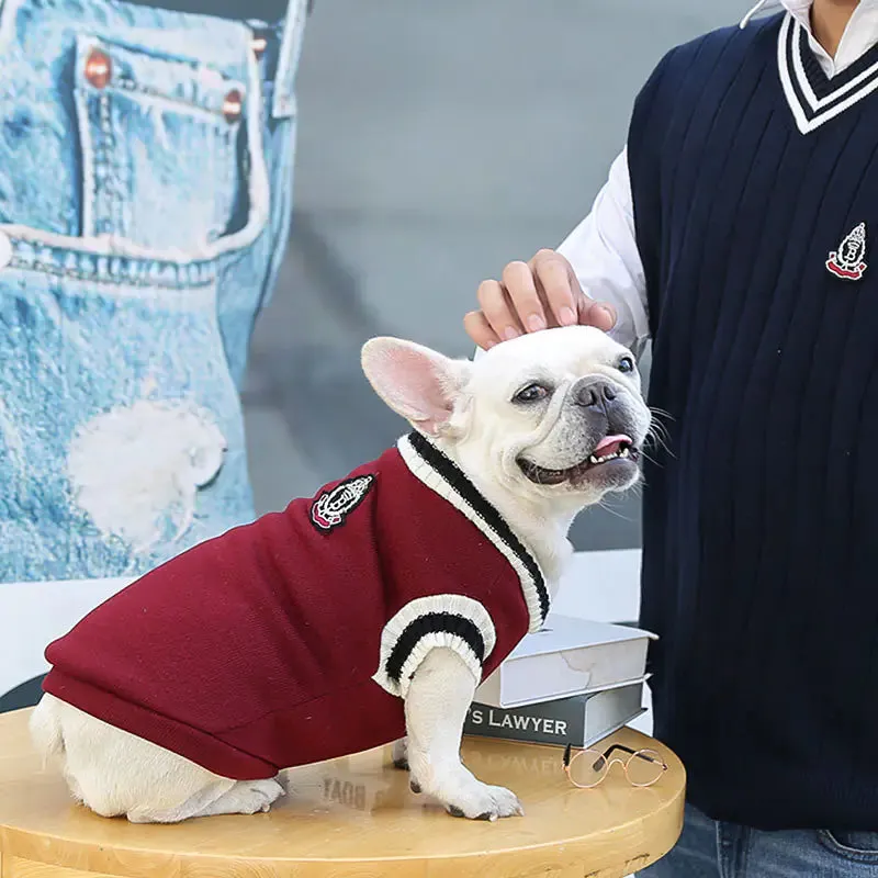 College Style Warm Dog Clothes