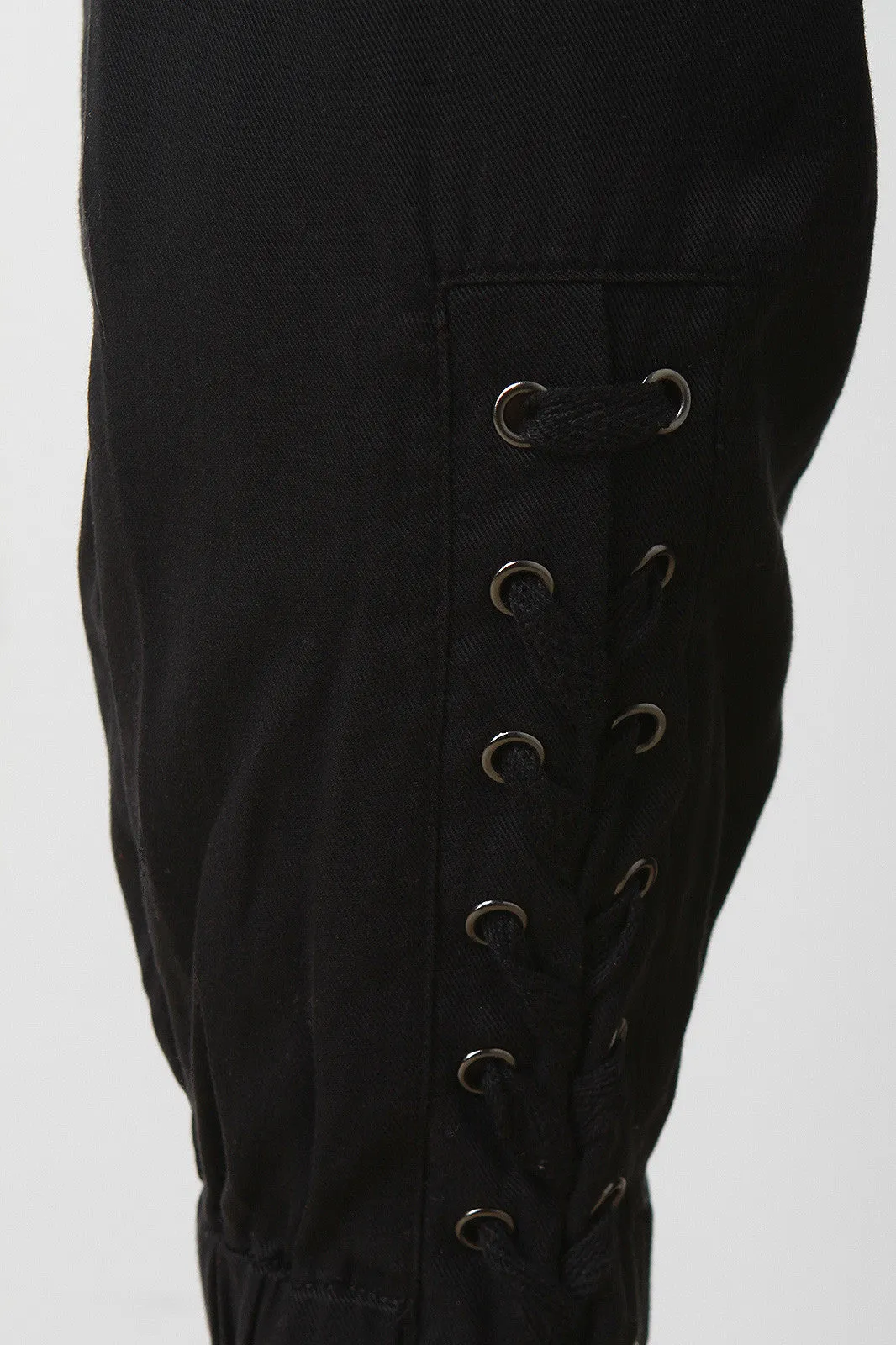 Corset Lace Up Hem Pants