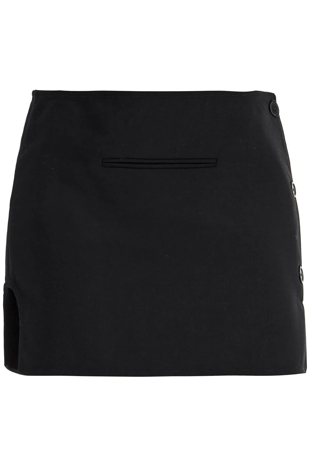 COURREGÈS Chic Wool Blend Mini Skirt with Side Slit