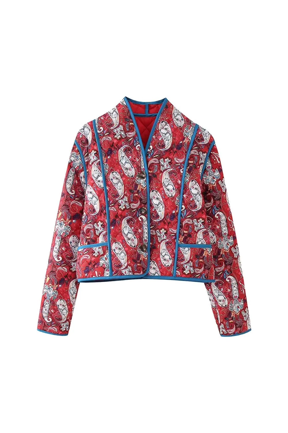 'Dalina' Casual Printed Cotton Long-Sleeve Jacket