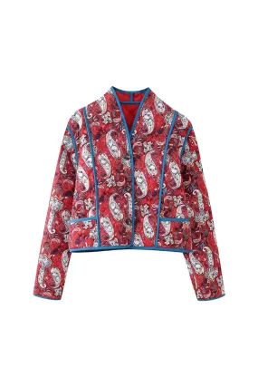 'Dalina' Casual Printed Cotton Long-Sleeve Jacket