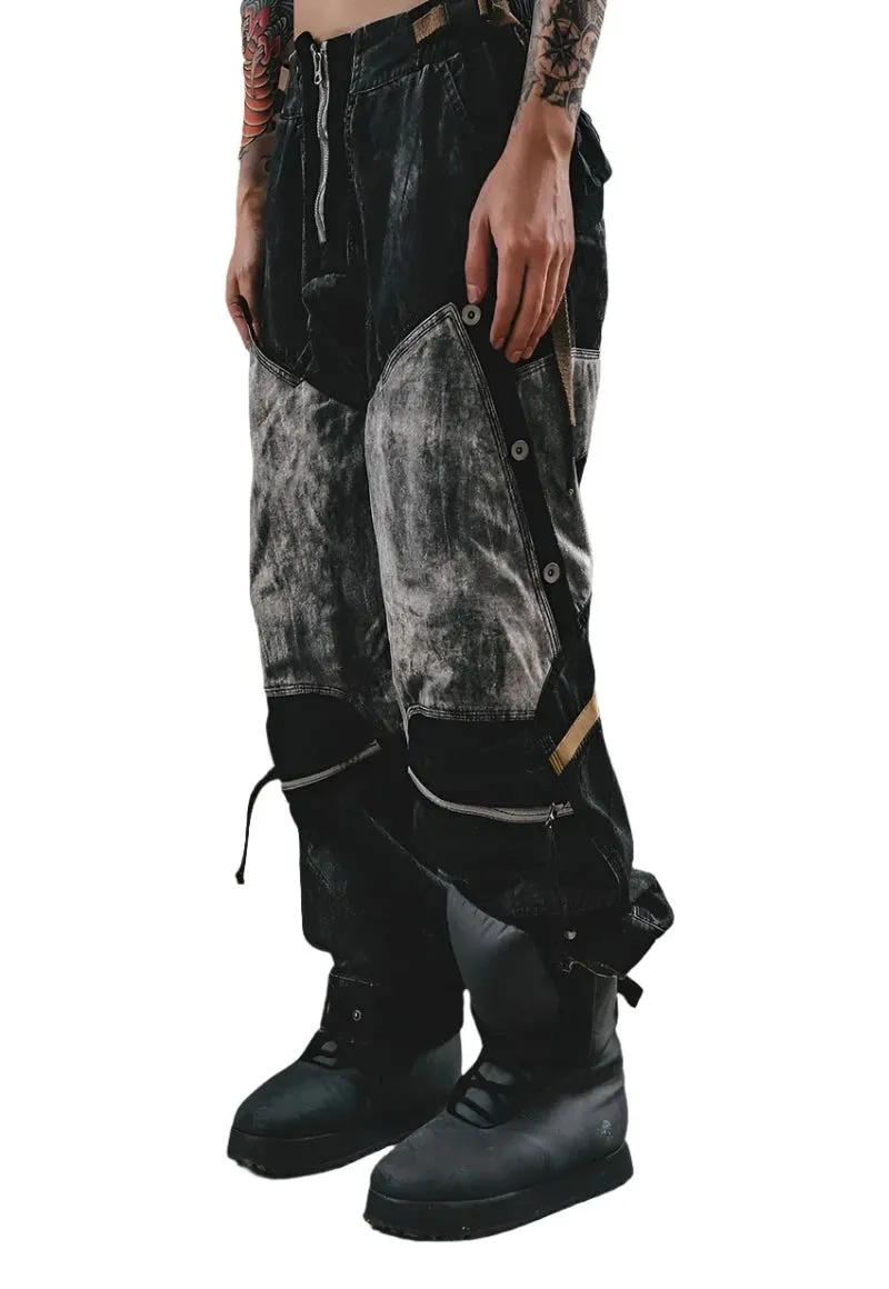 Deconstructed Large Pocket Cargo Pants