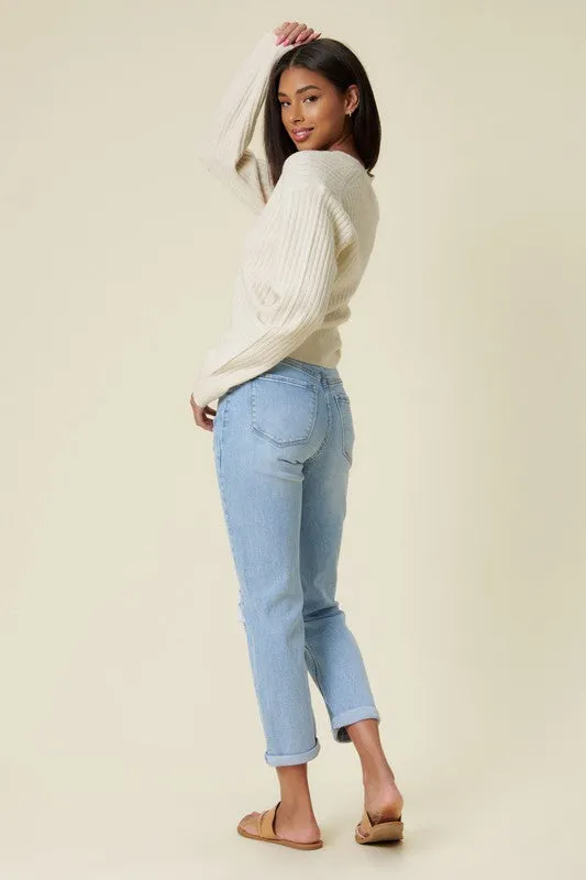 Distressed Mom Jean - Online Exclusive