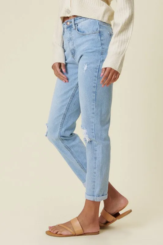 Distressed Mom Jean - Online Exclusive