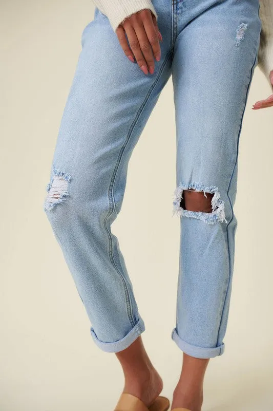 Distressed Mom Jean - Online Exclusive