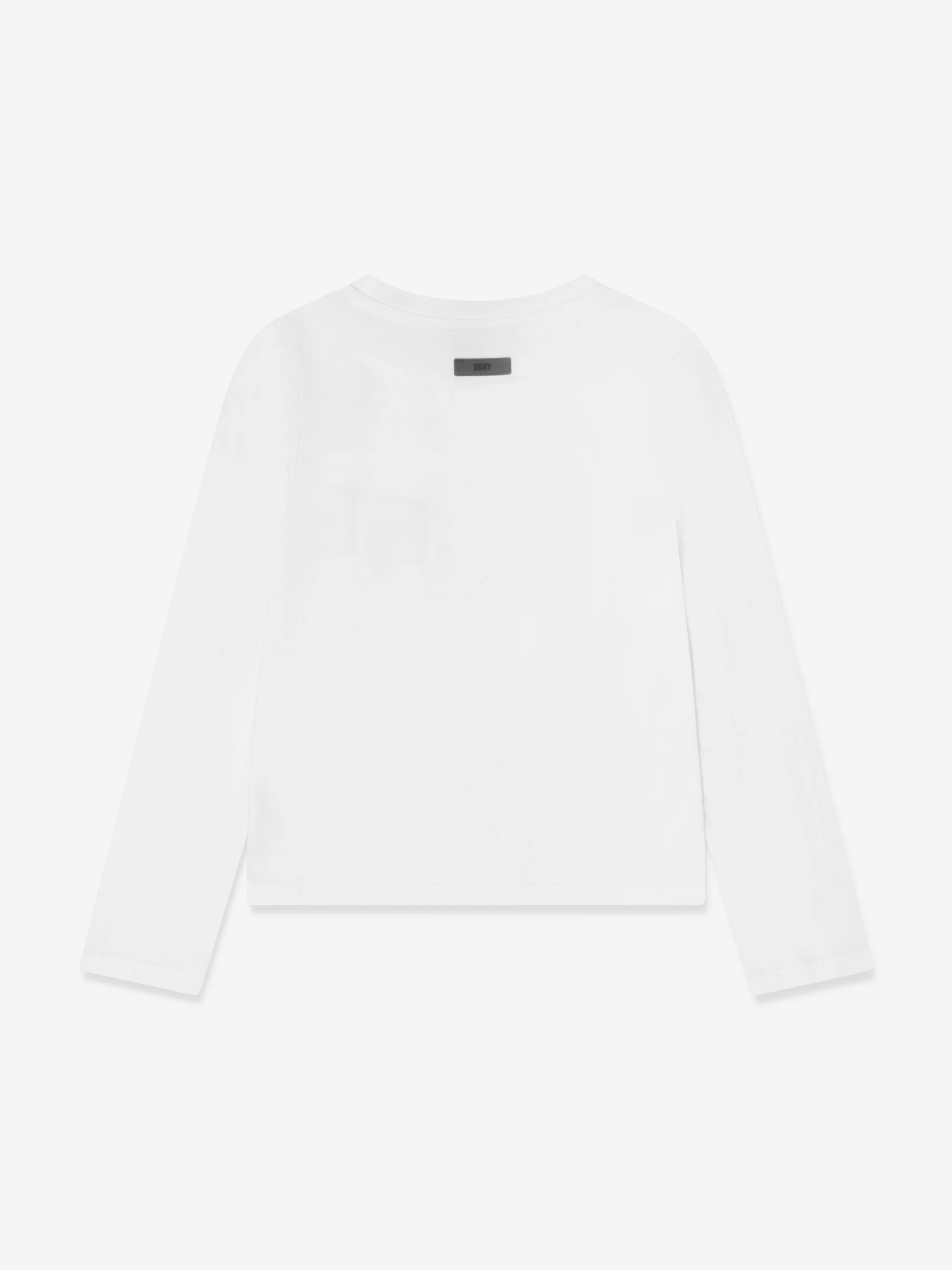 DKNY Girls Long Sleeve Logo T-Shirt in White