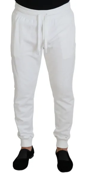 Dolce & Gabbana Elegant White Cotton Sweatpants