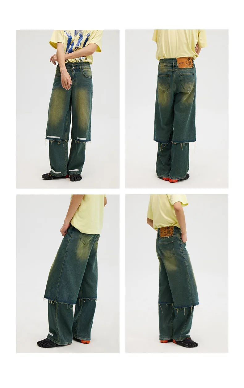 Double Layer Retro Jeans