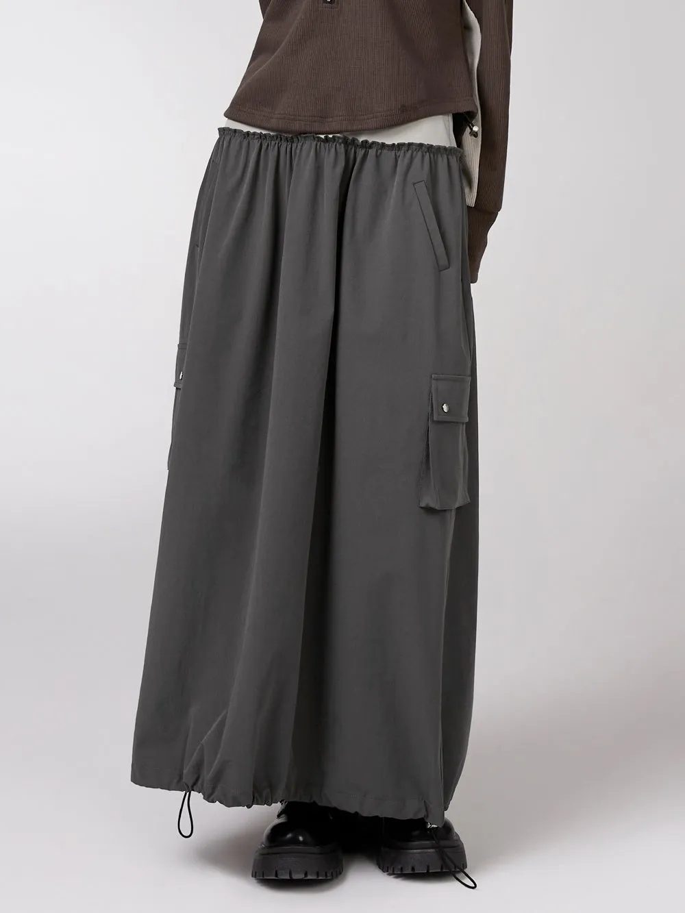 Drawstring Versatile Workwear Skirt