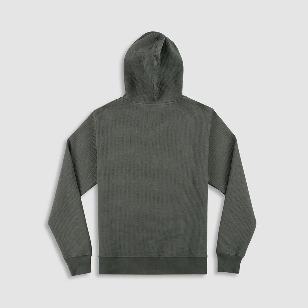 Dual Layer Zip Hoodie Gunmetal