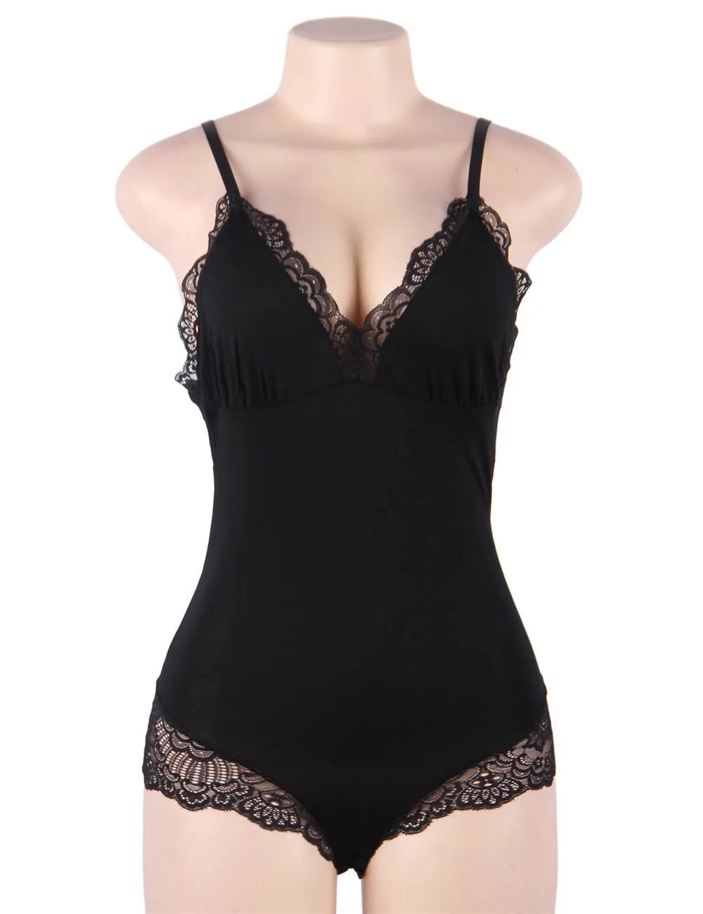 Enchanted Lace Embrace Black Bodysuit