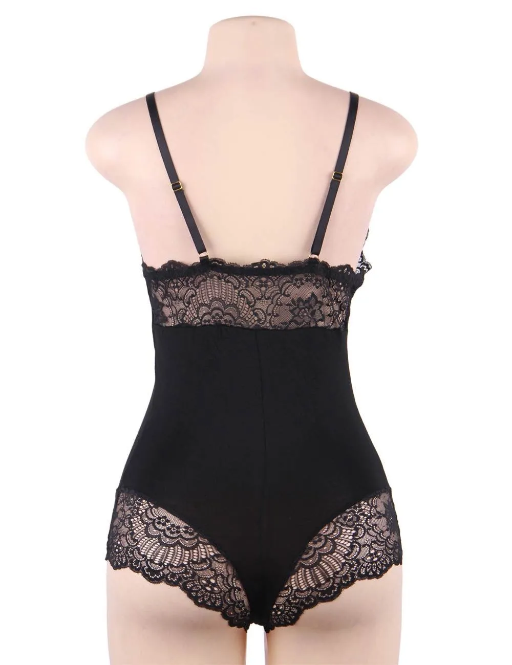 Enchanted Lace Embrace Black Bodysuit