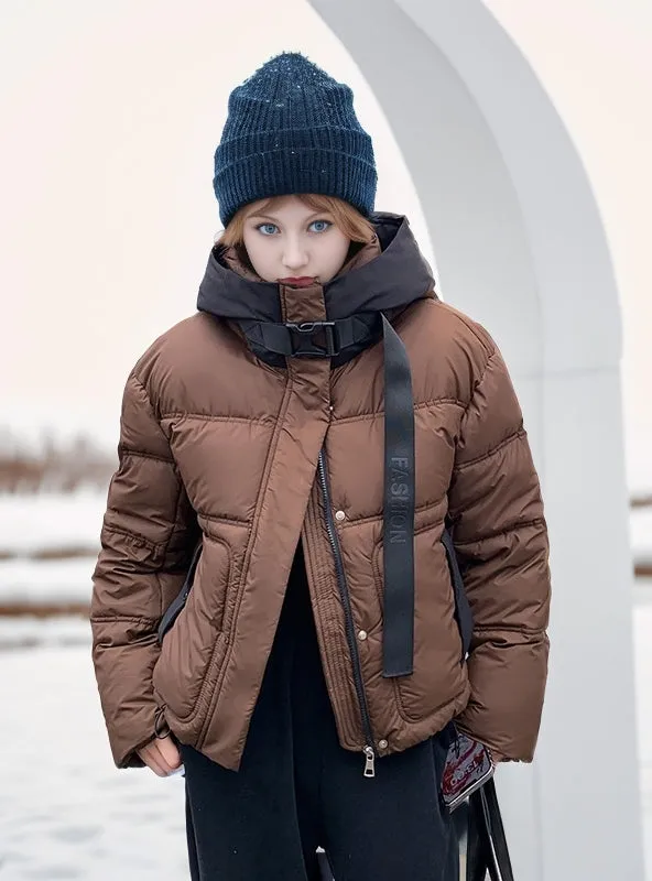 Fashion Padded Hooded Cotton Down Coat