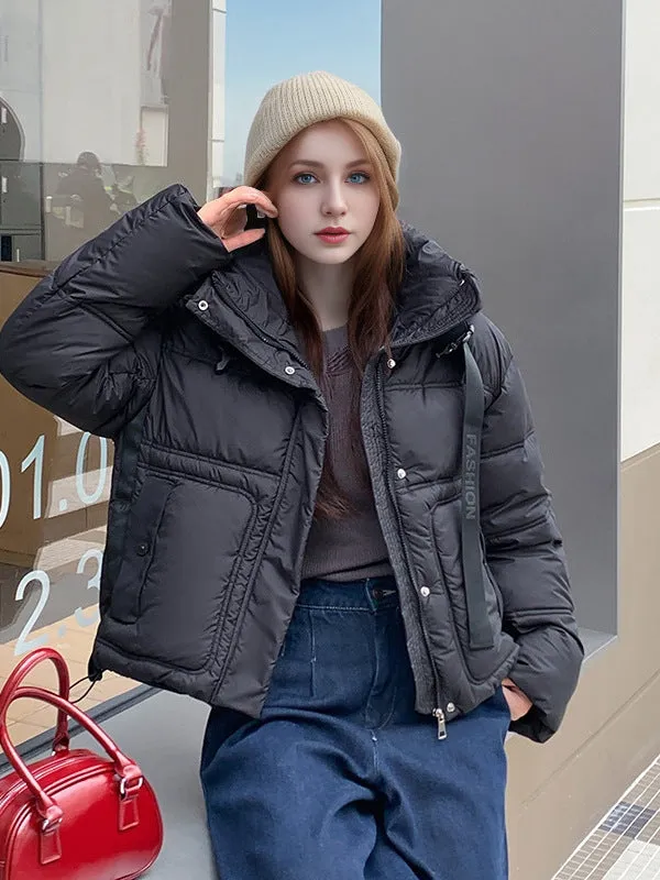 Fashion Padded Hooded Cotton Down Coat