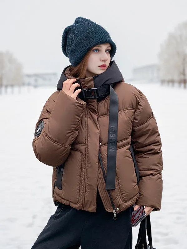 Fashion Padded Hooded Cotton Down Coat