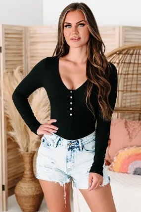 Find Another Way Long Sleeve Bodysuit (Black)