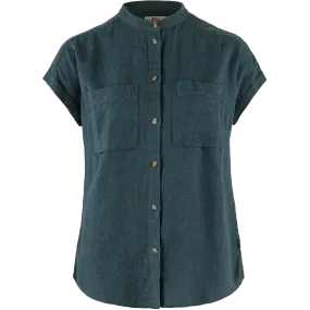 Fjällräven Women&#x27;s Övik Hemp Shirt Short Sleeve Mountain Blue | Buy Fjällräven Women&#x27;s Övik Hemp Shirt Short Sleeve Mountain Blue here | Outnorth