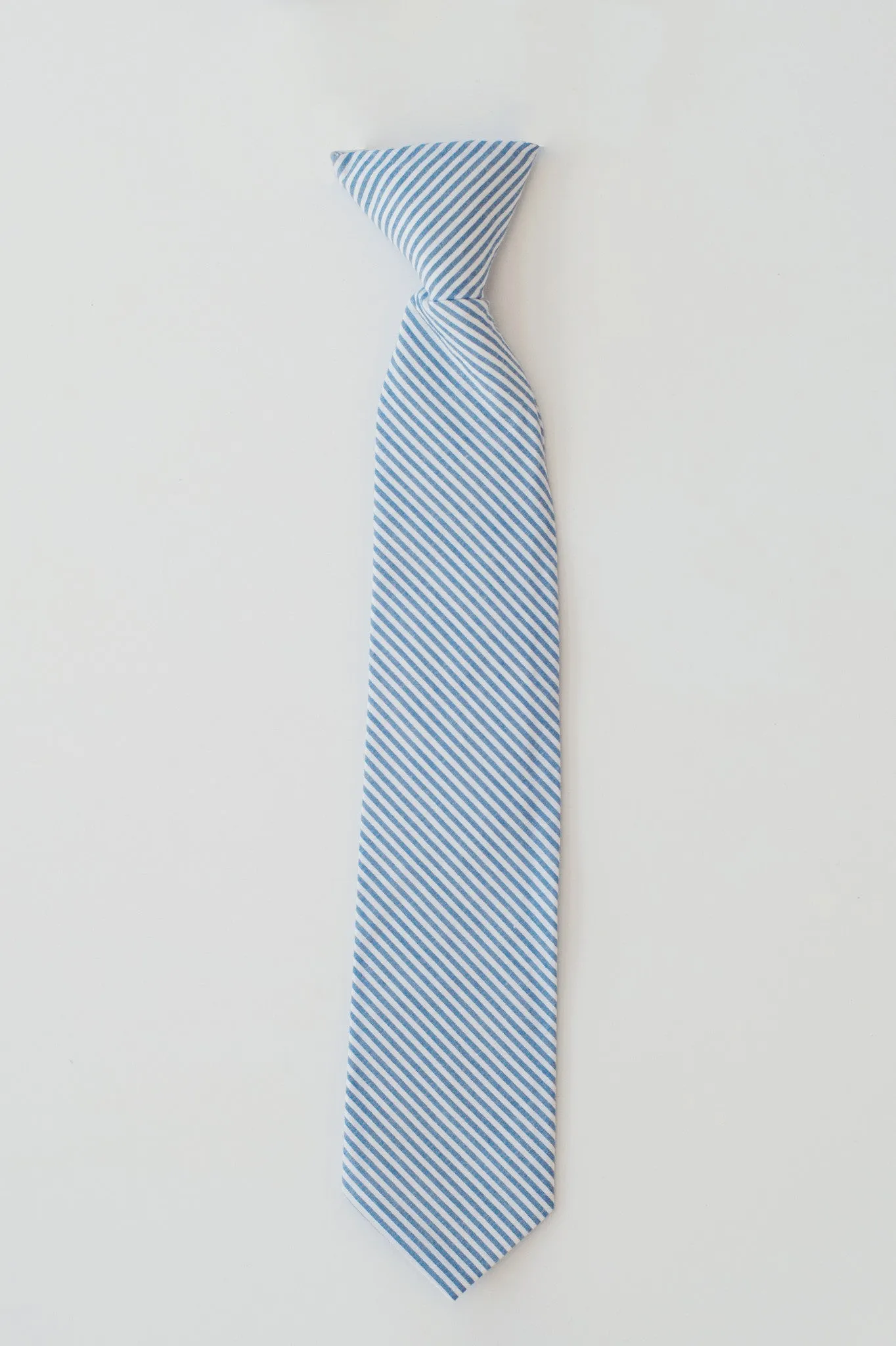 Foxy Fellow Finch Blue Stripe Neck Tie