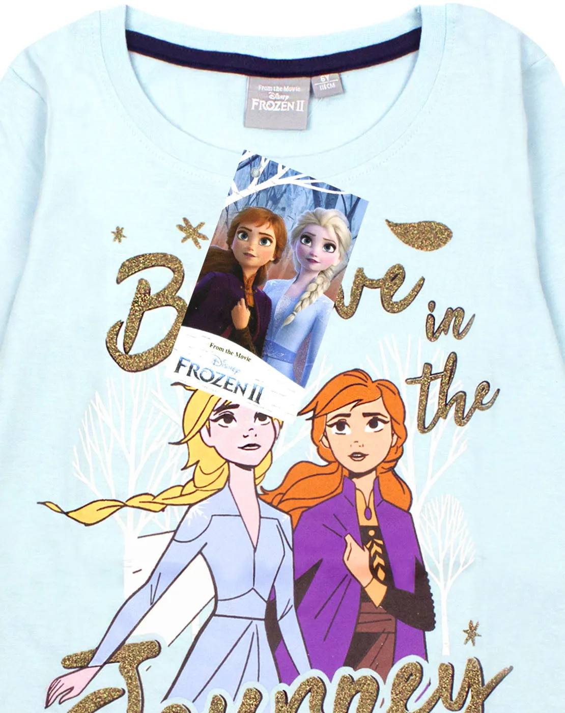 Frozen 2 Elsa And Anna Believe Long Sleeve Girl's Frill T-shirt