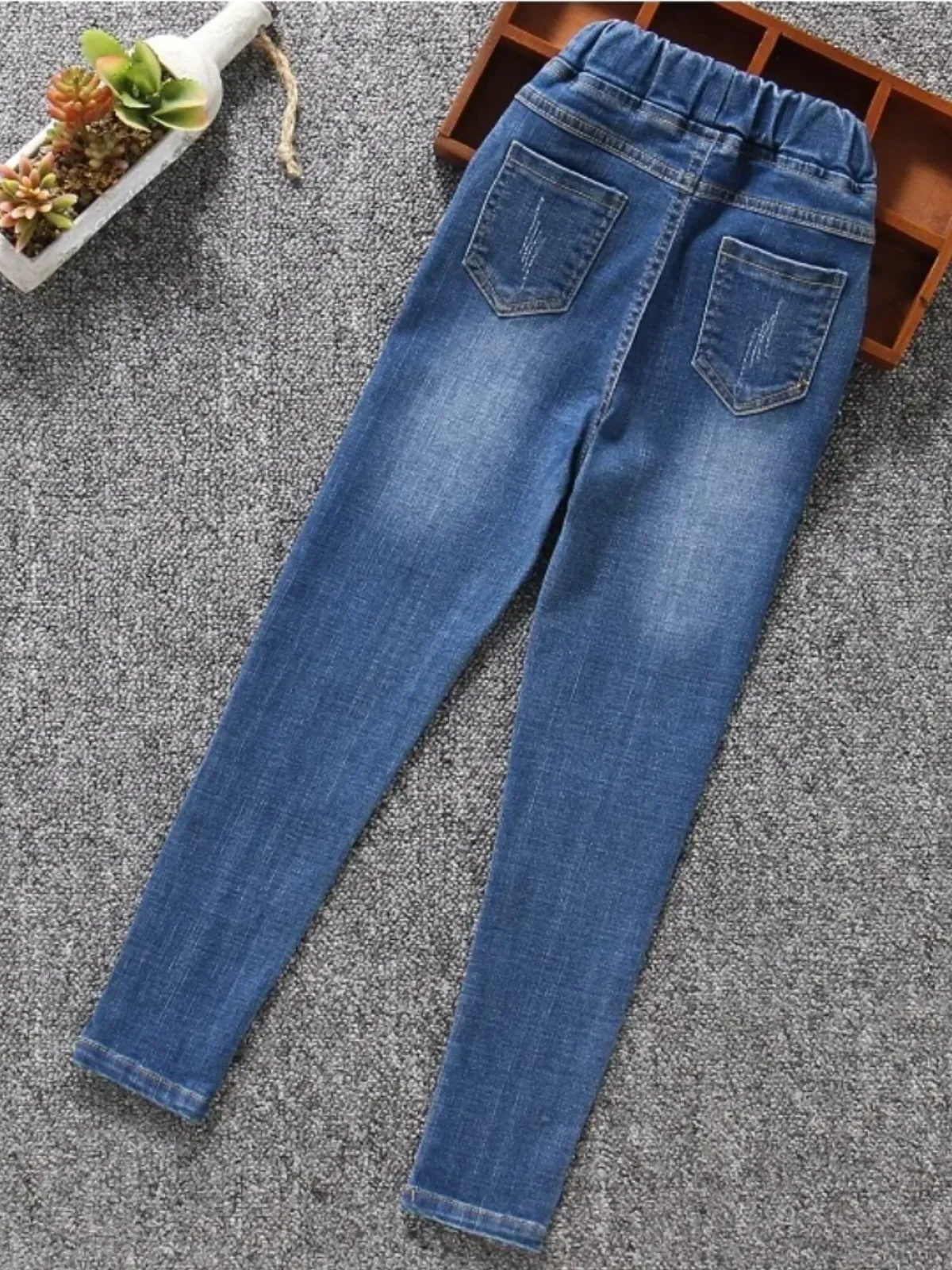 Girl's High-Waisted Stretch Stylish and Comfortable Fit Denim Jeans