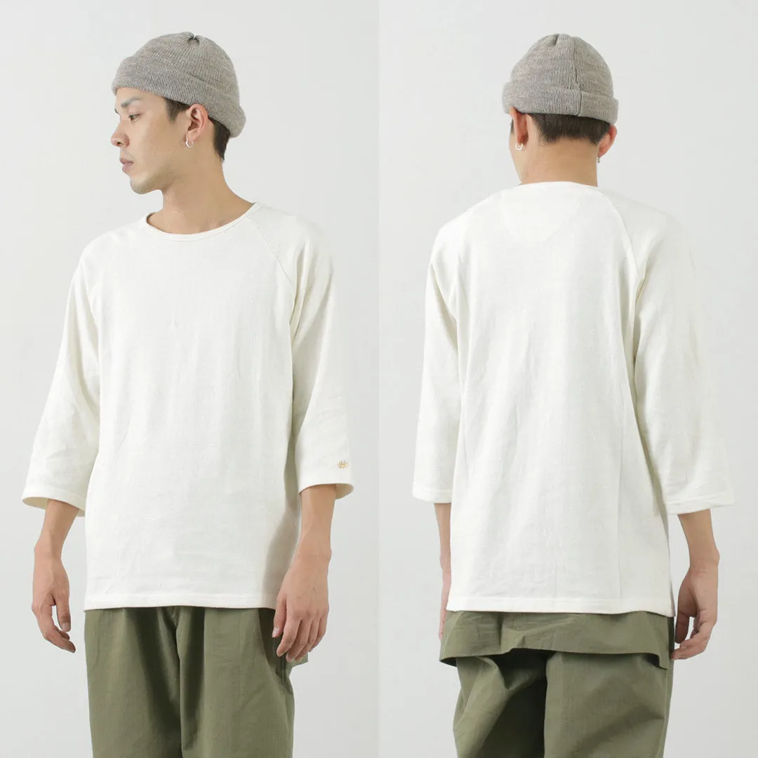 GOHEMP / Sunblend warmer Baseball sleeve crew t-shirt