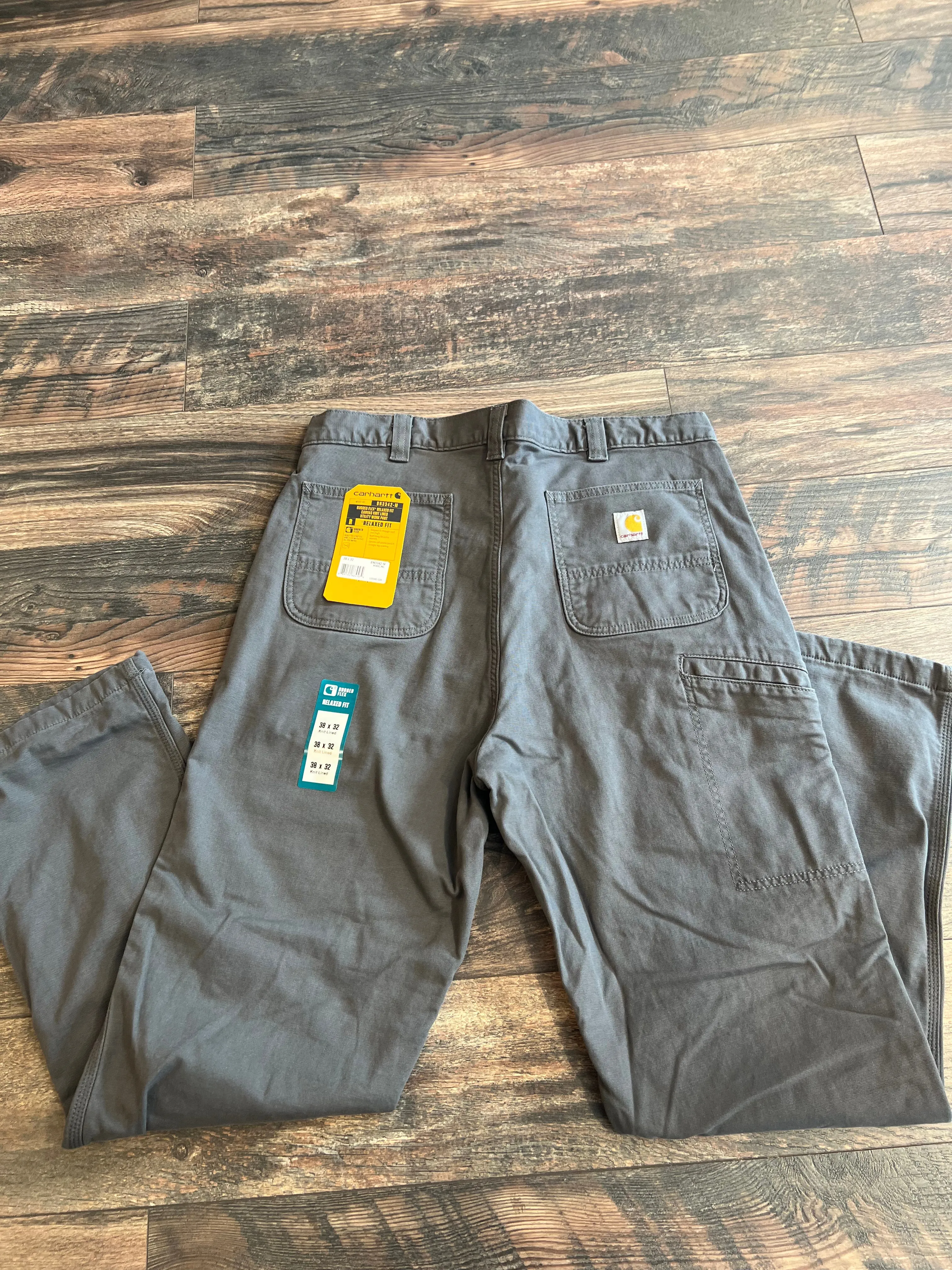 Gray Rugged Flex Flannel Relaxed Fit Work Pant