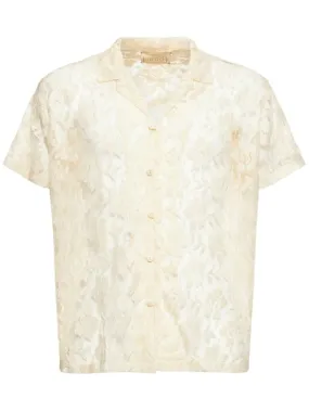 Harago   Cotton lace s/s shirt 