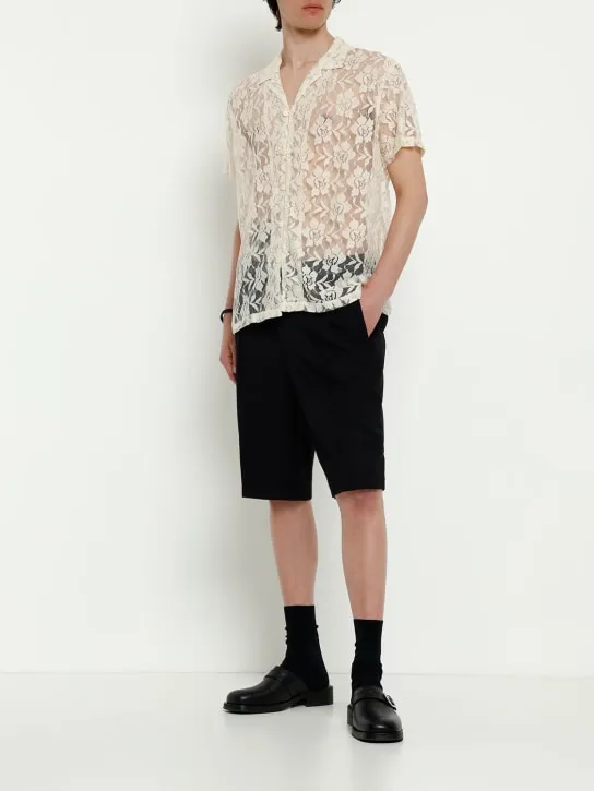 Harago   Cotton lace s/s shirt 