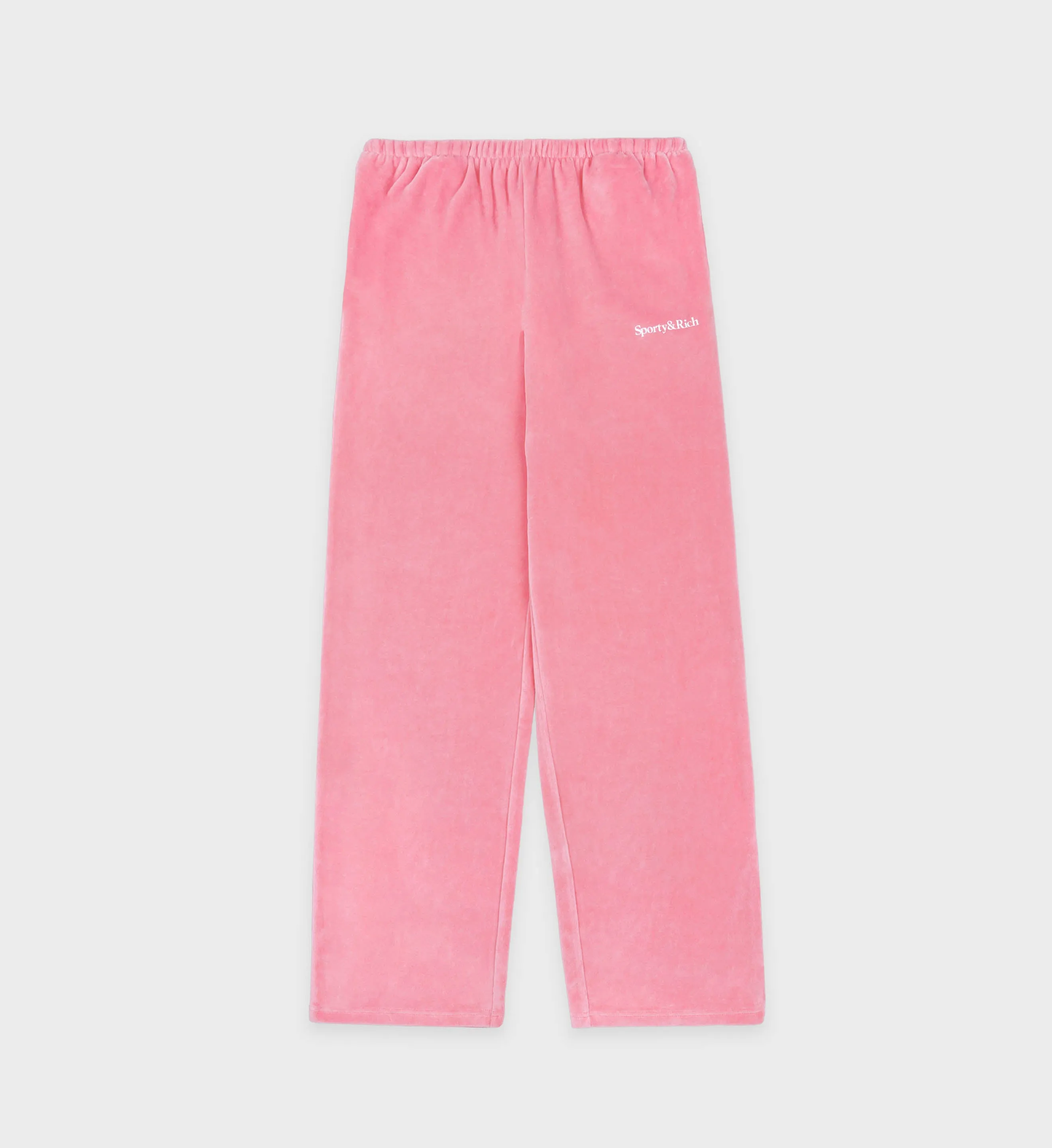 Health Ivy Velour Sweatpant - Cotton Candy/White