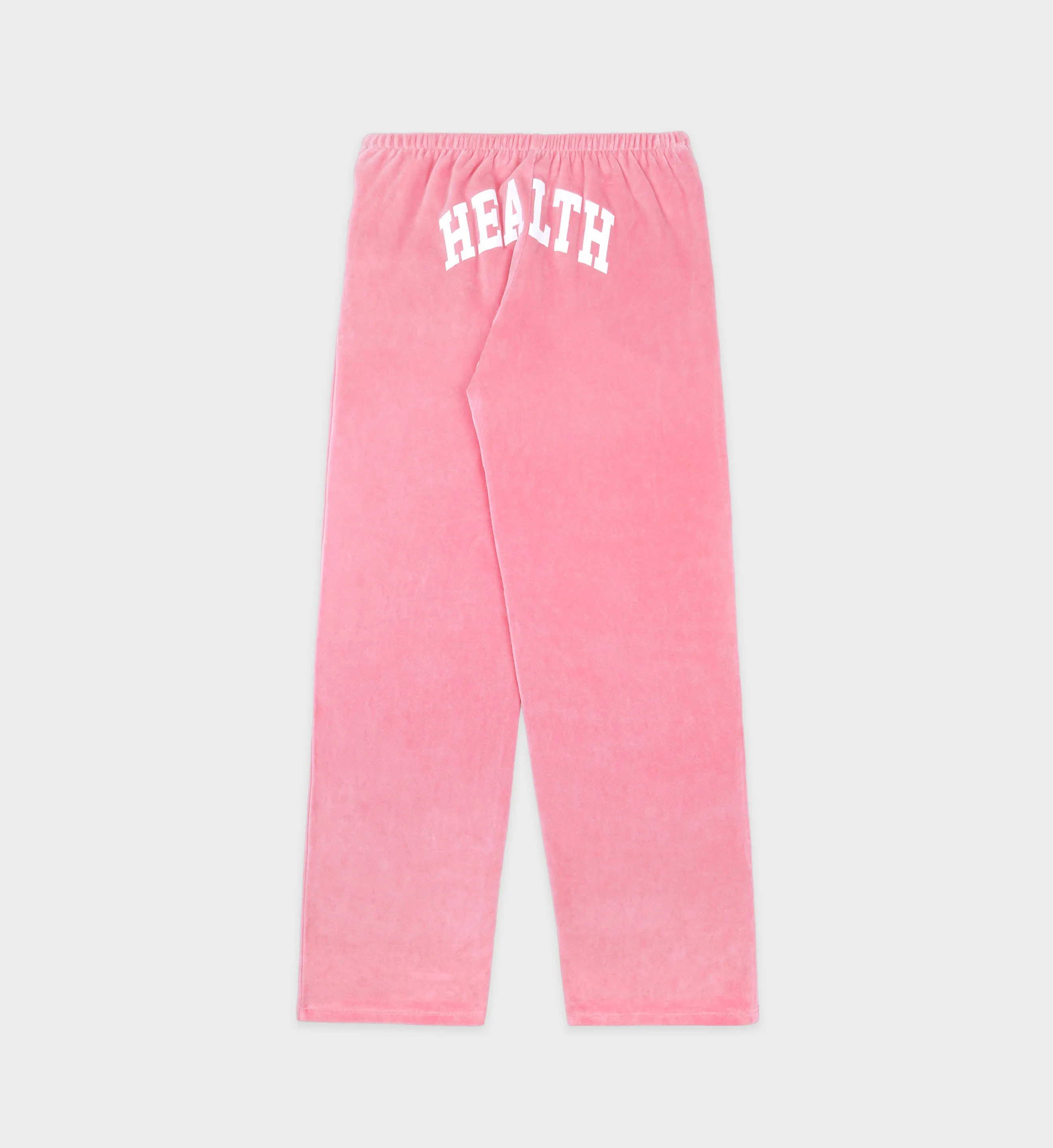 Health Ivy Velour Sweatpant - Cotton Candy/White