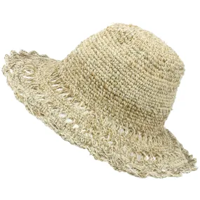 Hemp & Cotton Sun Hat - Crochet Natural