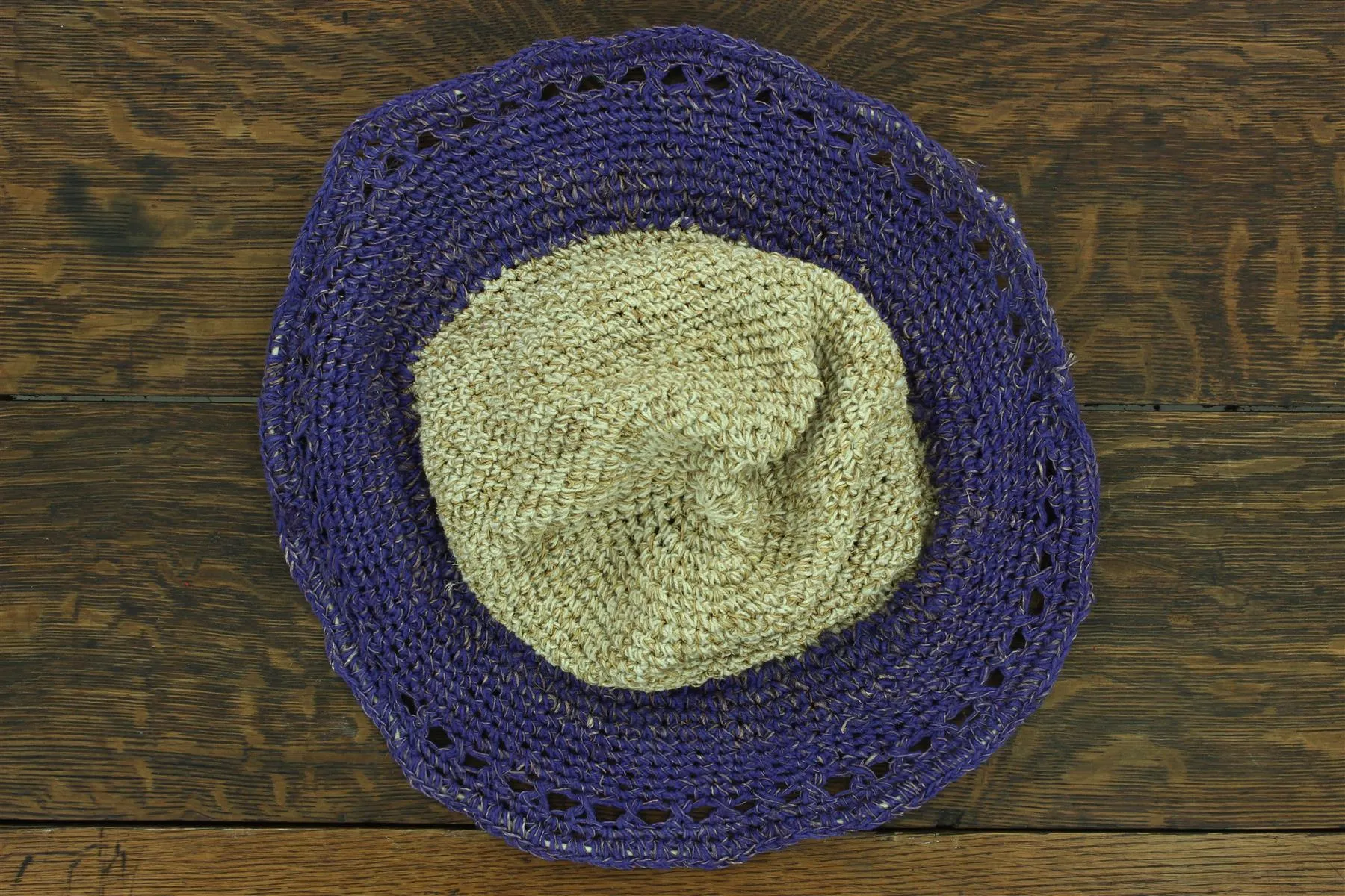 Hemp & Cotton Sun Hat - Two-tone Purple