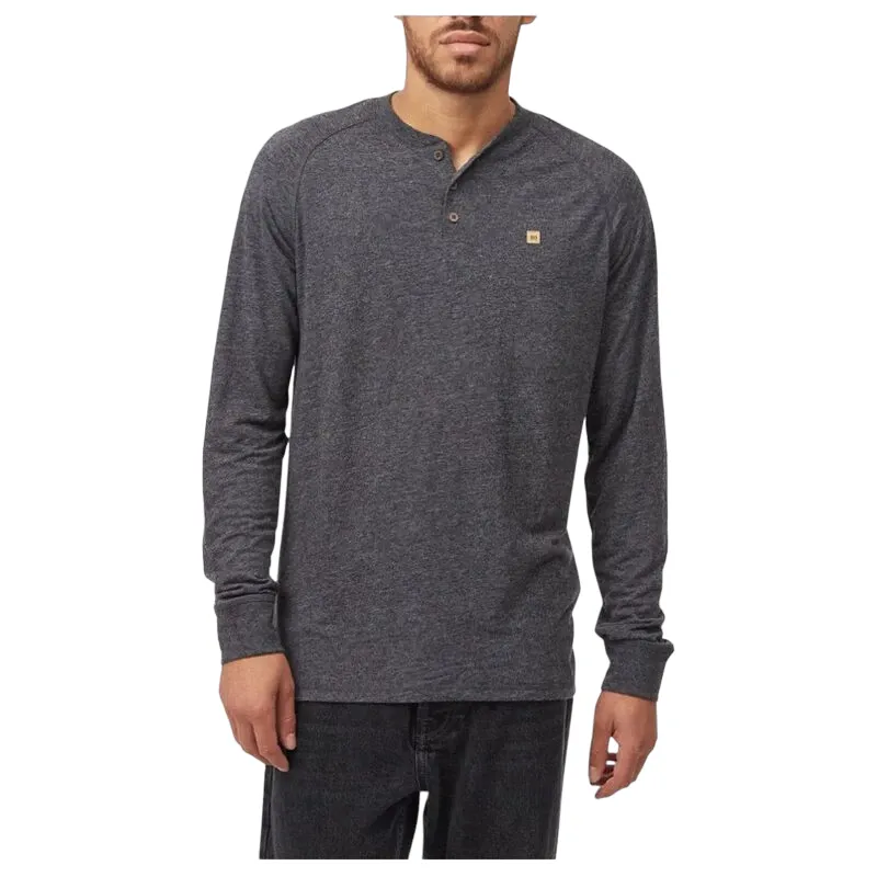 Hemp Classic Henley Longsleeve (Meteorite Black Heather)