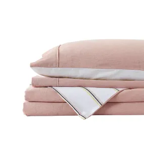 Hemp Cotton Blend Quilt Cover Set, Queen, Dusk Pink - Royal Comfort