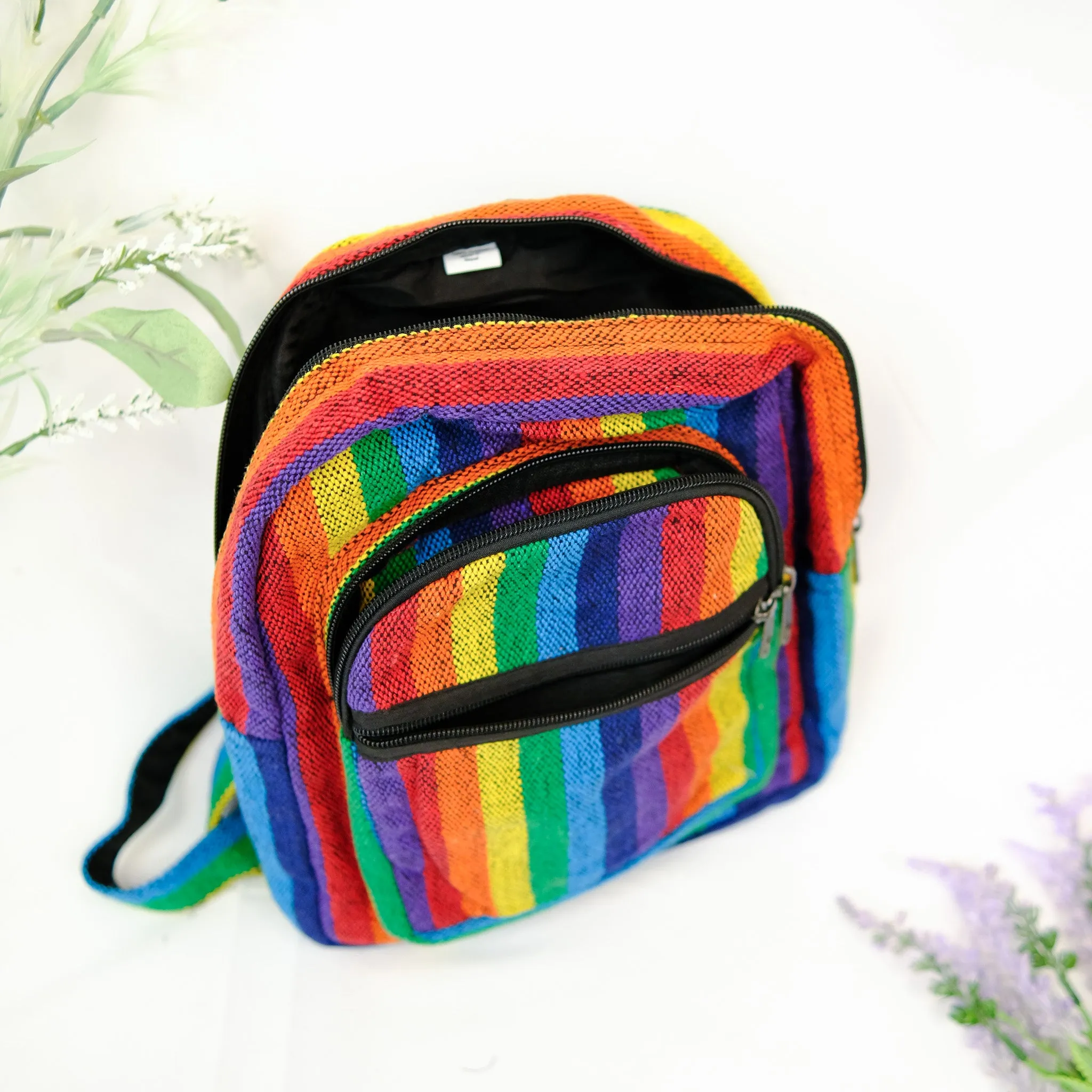 Hemp Rainbow Pride Back Pack