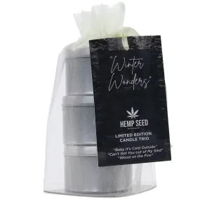 Hemp Seed Holiday Candle Trio in 1.75oz/50ml