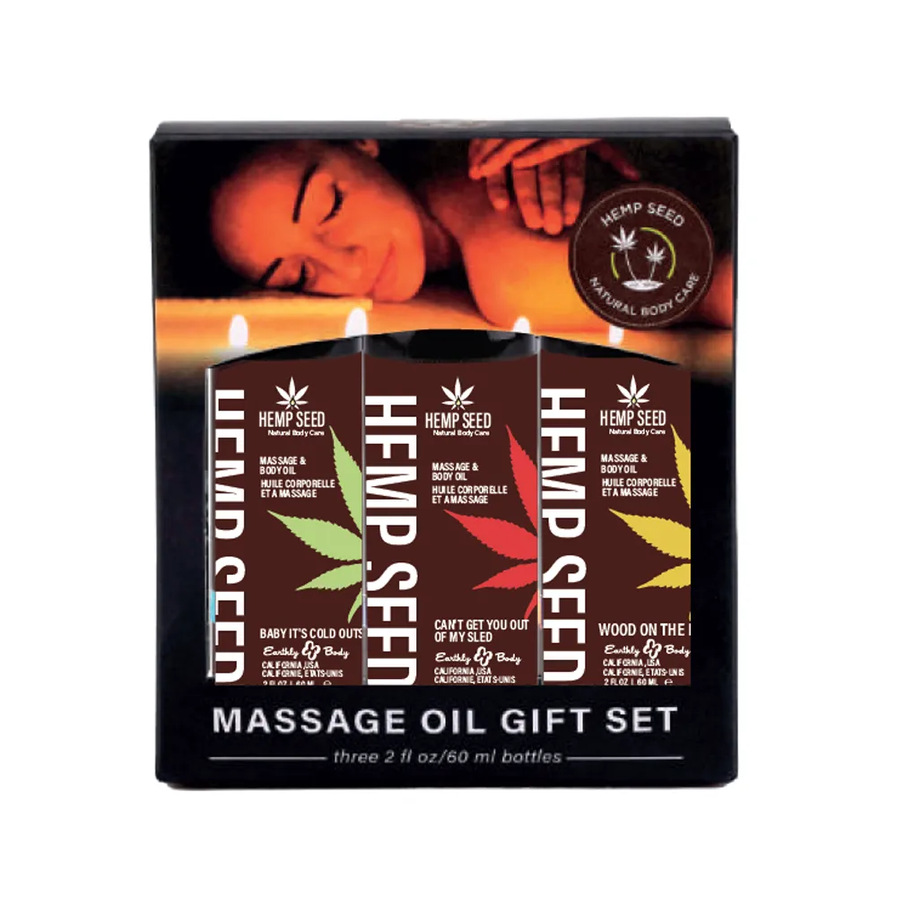 Hemp Seed Winter Massage Oil Gift Set 3