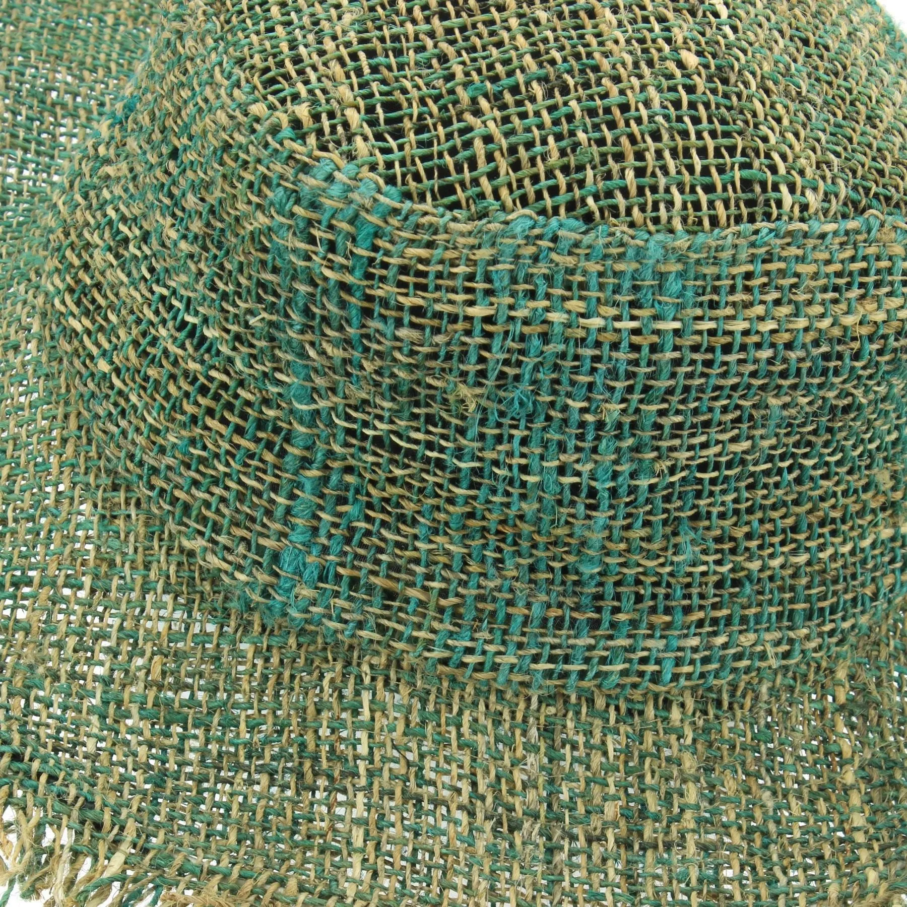 Hemp Sun Hat - Frayed Green