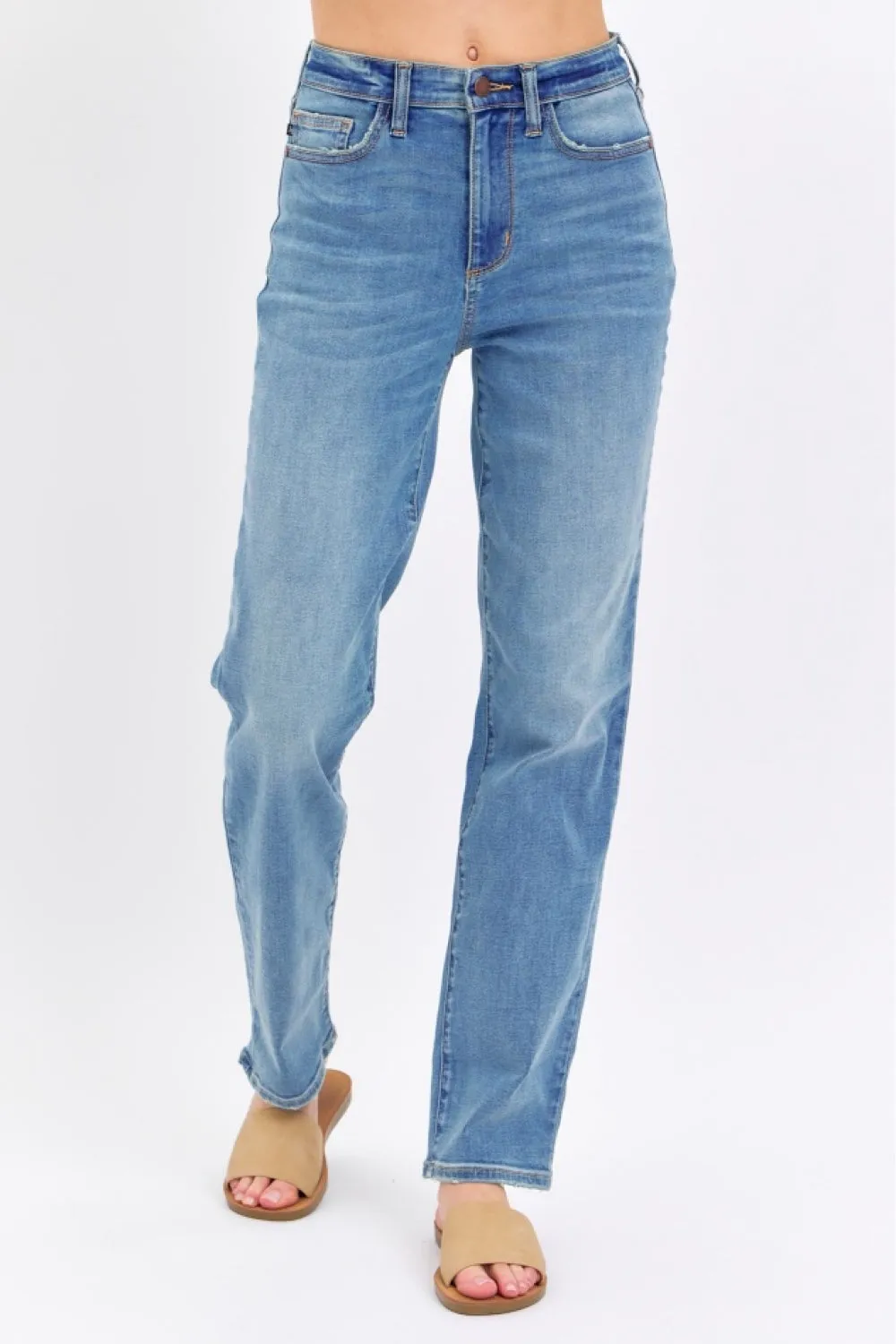 Henley - High Waist Straight Jeans - Judy Blue - Exclusively Online