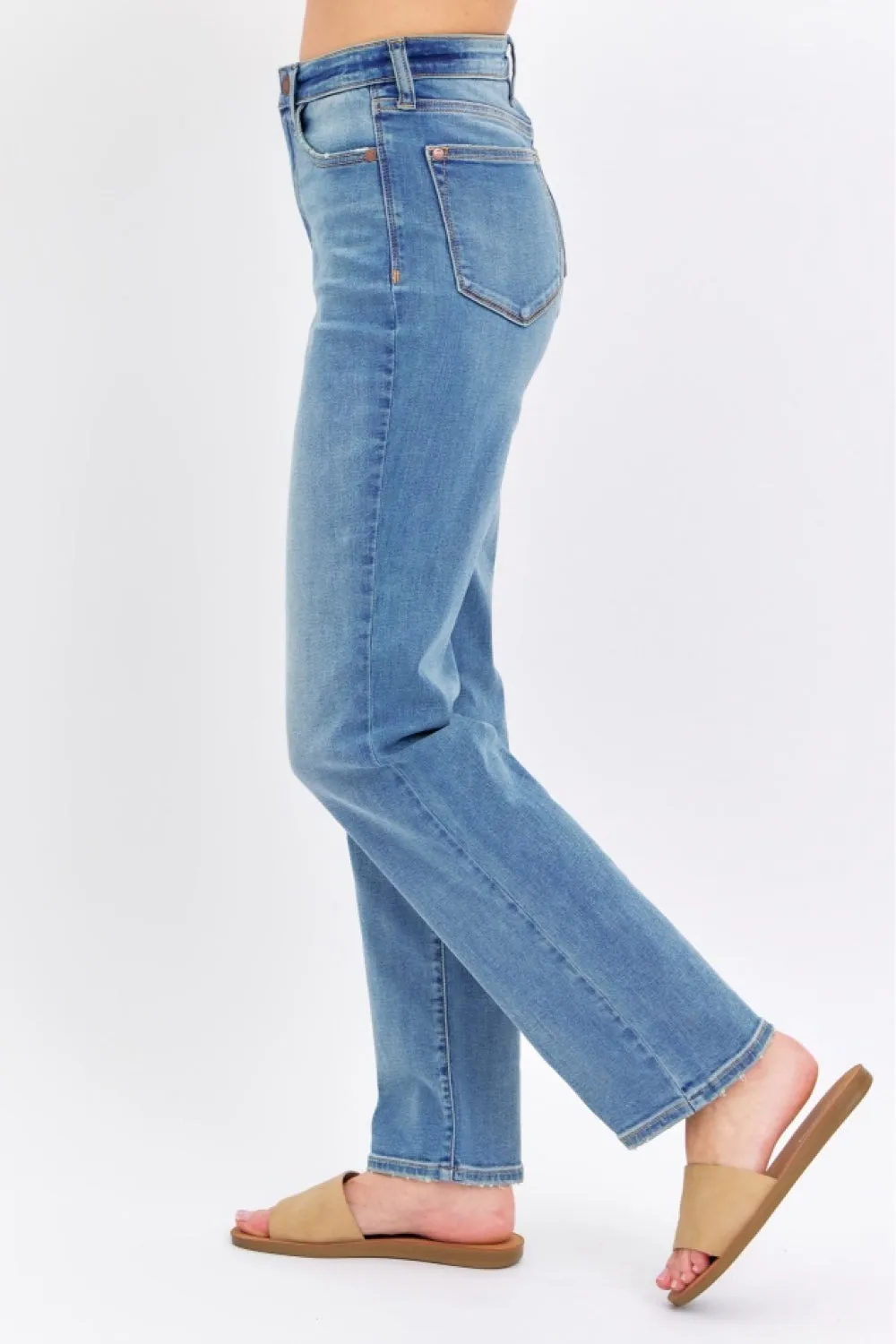 Henley - High Waist Straight Jeans - Judy Blue - Exclusively Online