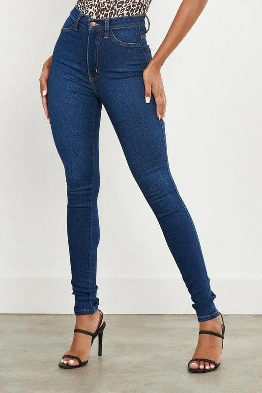 High Waisted Classic Skinny Dark Stone