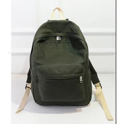 Hot 2016 New Brand Design Fashion Black Canvas Women Backpack Casual Travel Bags Preppy Style School Bags Brown mochila feminina