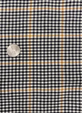 Italian Wool - Black Plaid