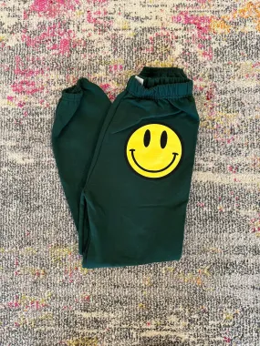 JET Happy Face Sweatpants in Green