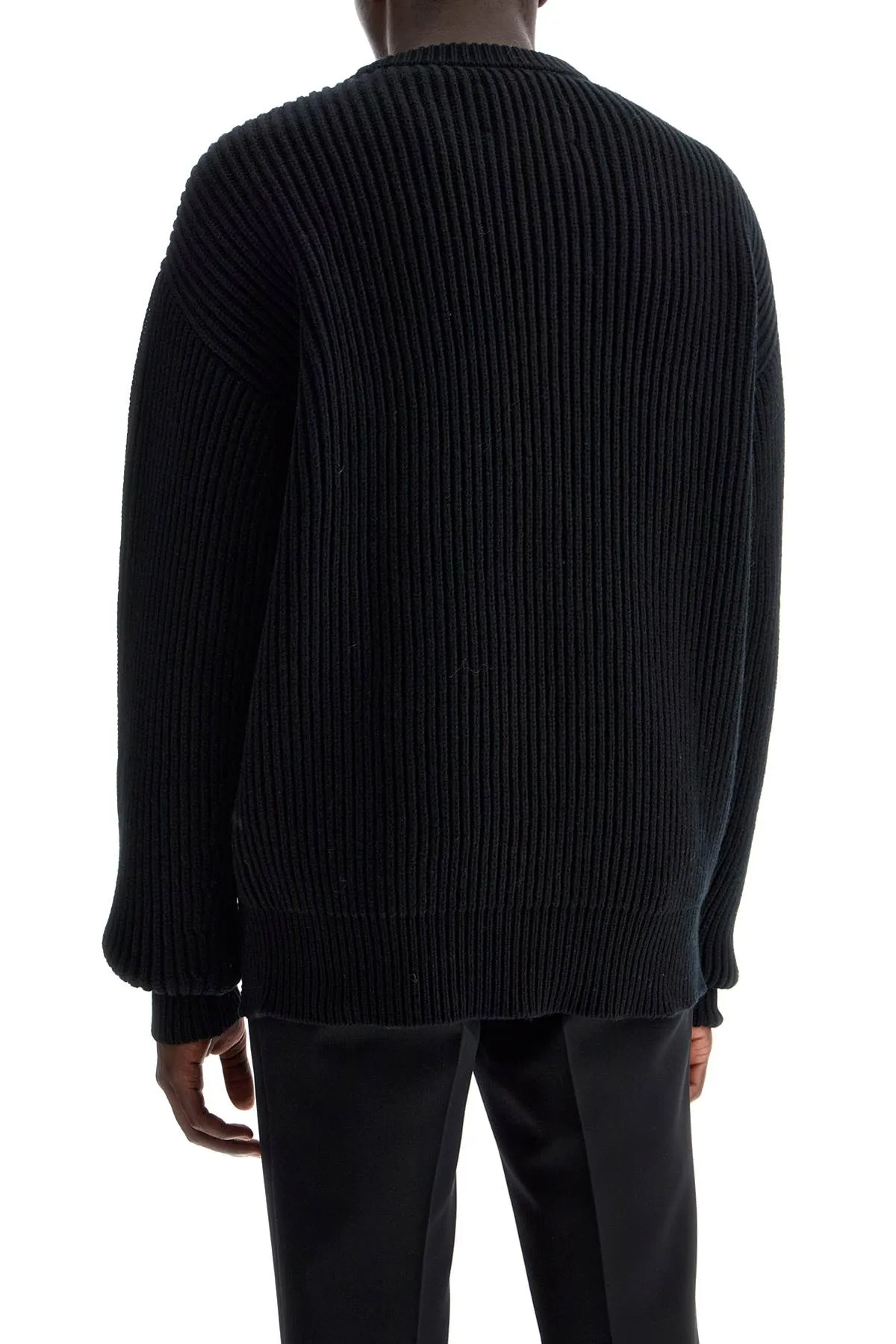 JIL SANDER Oversized Ribbed Wool Pullover